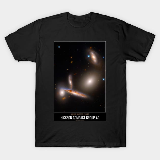 High Resolution Astronomy Hickson Compact Group 40 T-Shirt by tiokvadrat